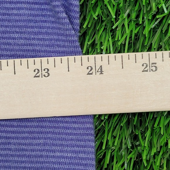 Vintage 90s Cape-Cod Paisley Stripes Cropped Shirt Womens 2XL 24x17 Purple USA - Picture 9 of 11